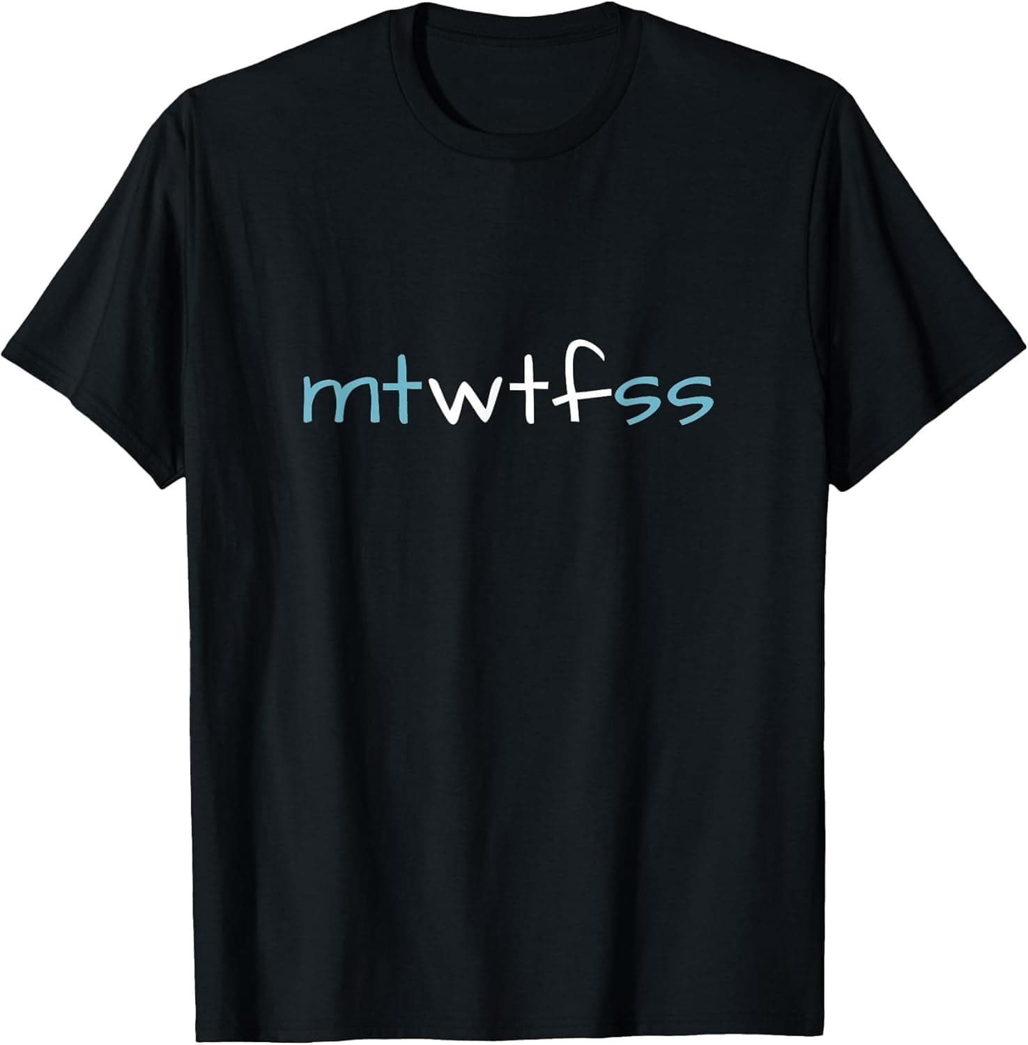 mtWTFss Weekdays T-Shirt, Men, Black, Small
