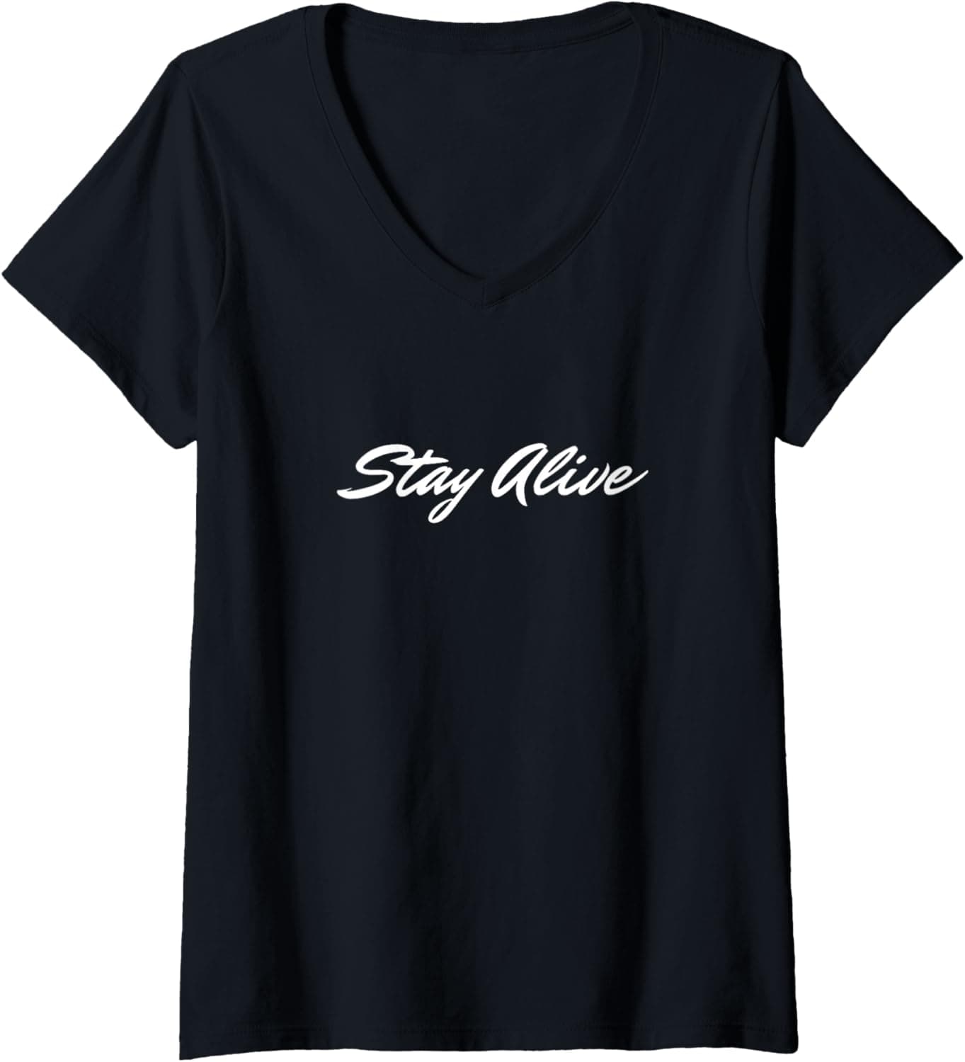 Womens Stay alive V-Neck T-Shirt